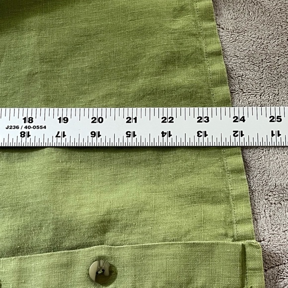 Heaven 100% Linen Womens Long Sleeve Button Front Top Shirt L Coastal Grandma - Picture 12 of 12